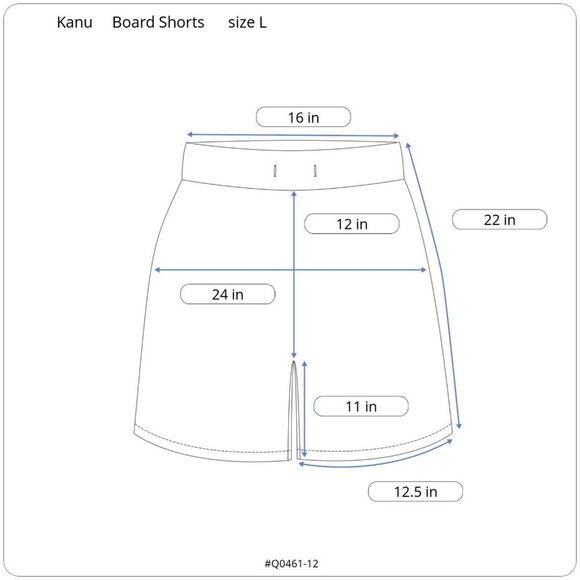 Kanu Board Shorts Barracuda‎ Charcoal Men size L - Picture 6 of 6